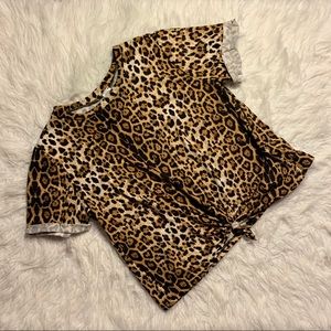 Cheetah print crop top